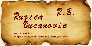 Ružica Bučanović vizit kartica